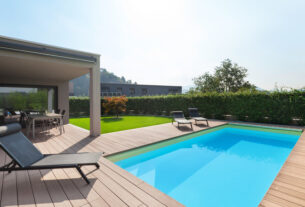modern house with pool